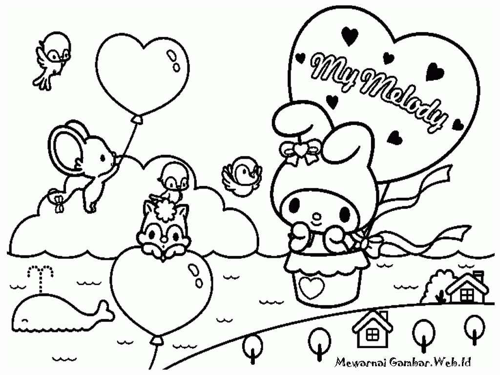 My Melody Coloring   Coloring Pages For Kids And For Adults ...