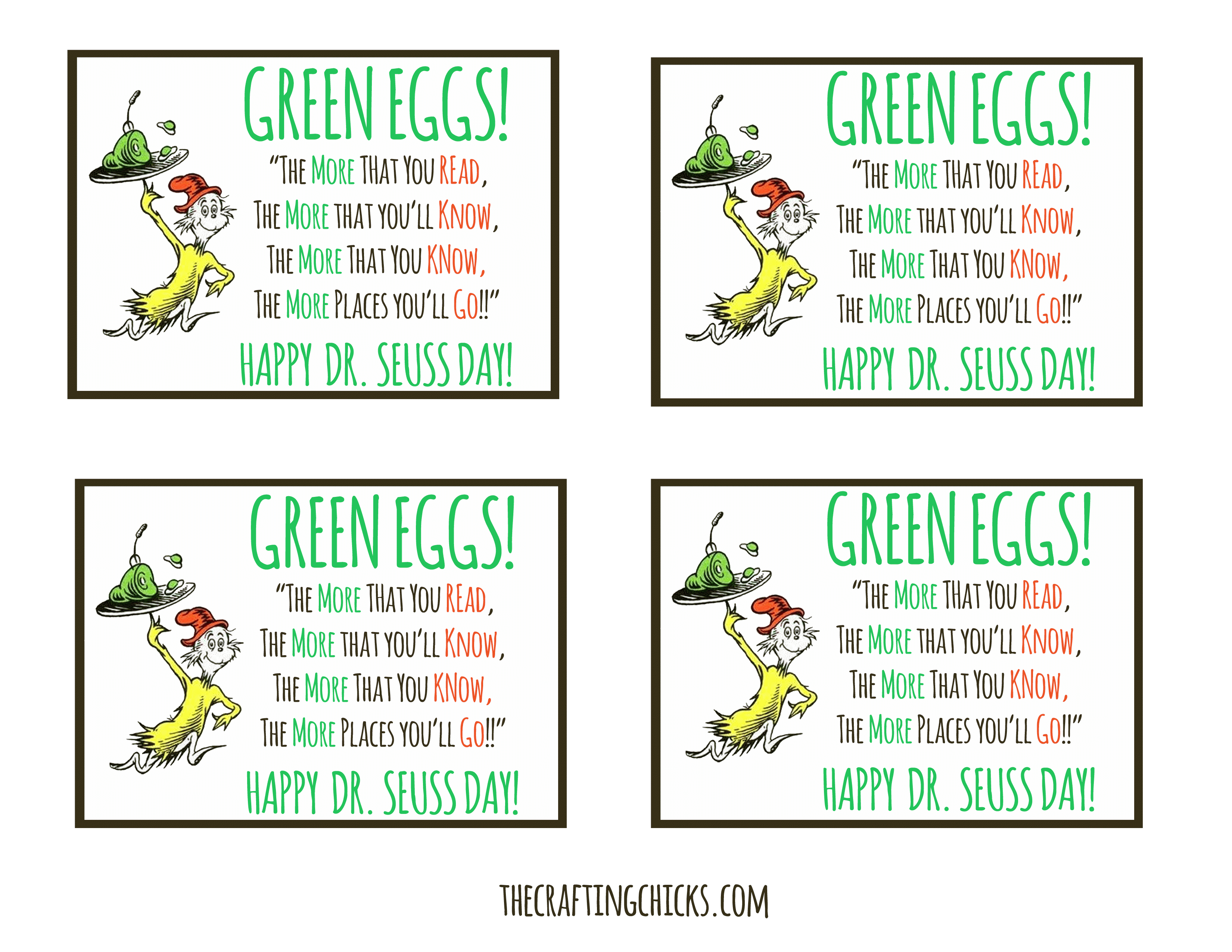 Green Eggs And Ham Printable Template