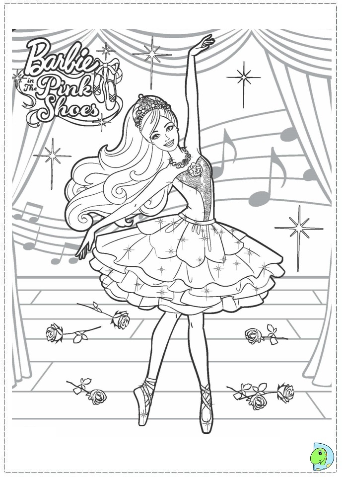 Barbie And The Pink Shoes Coloring Pages - Coloring Home