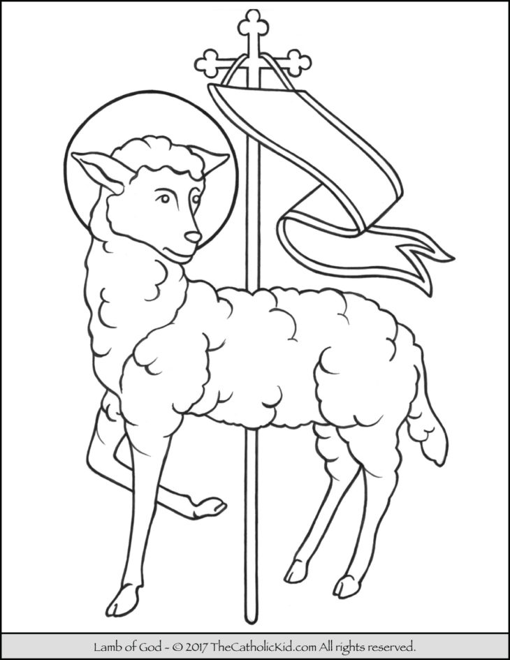Lamb of God Coloring Page - TheCatholicKid.com