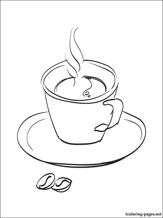 Coffee coloring page | Coloring pages