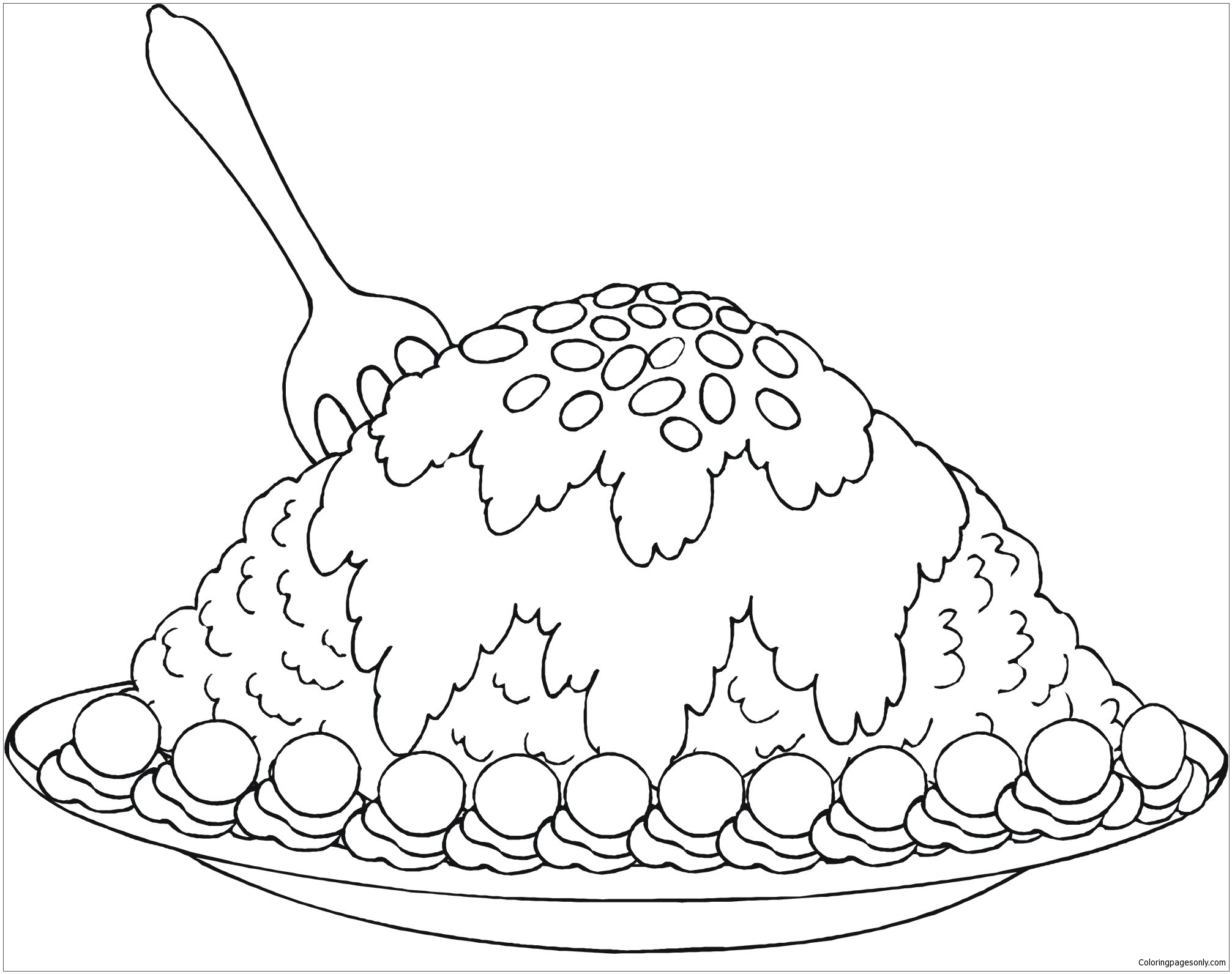 New Fabulous Dessert Coloring Page - Free Coloring Pages Online