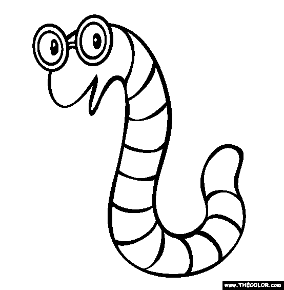 Worm Coloring Page | Free Worm Online Coloring | Free online ...