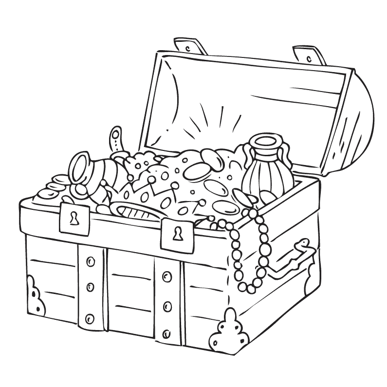 Treasure Chest Coloring Pages - GetColoringPages.com