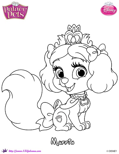 Free Princess Palace Pets Muffin Coloring Page – SKGaleana