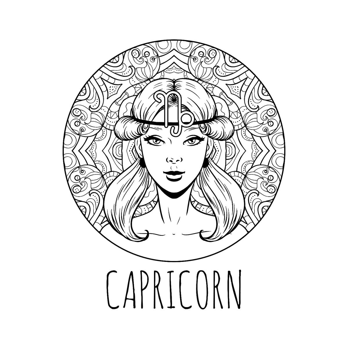 Cancer zodiac sign coloring page