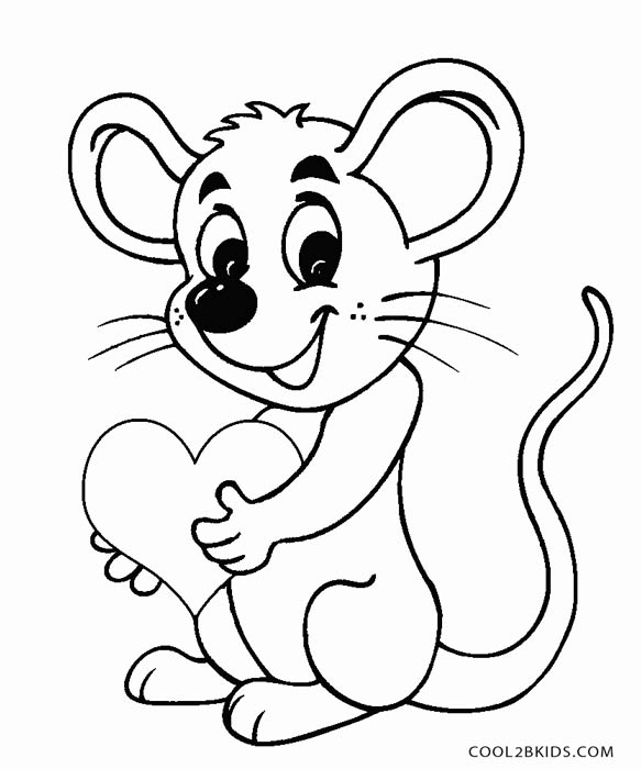 Cute Mouse Coloring Sheet - Novocom.top