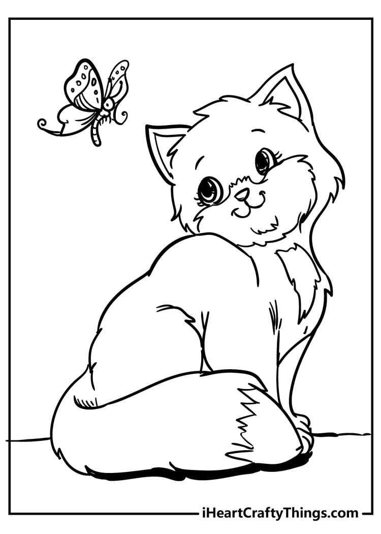 Cute Cat Coloring Pages   20 Unique And Extra Cute 20 ...