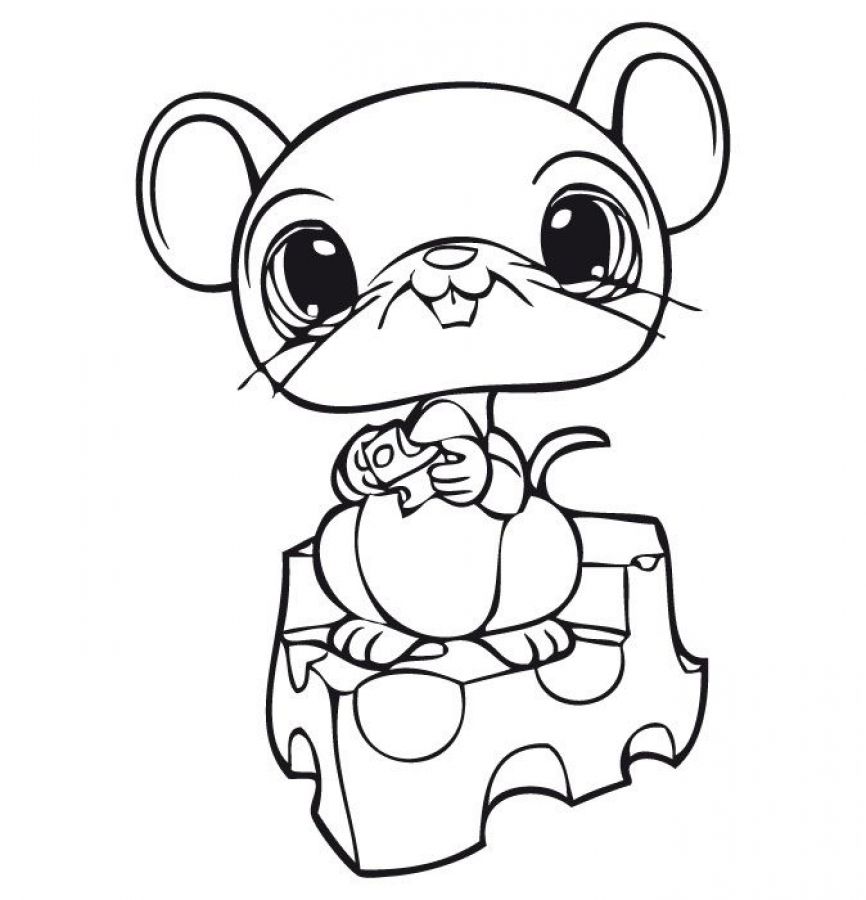 Coloring Pages Cute Mice - Creative Art