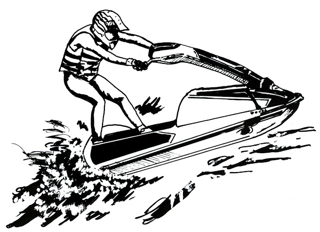 Jet skis coloring pages