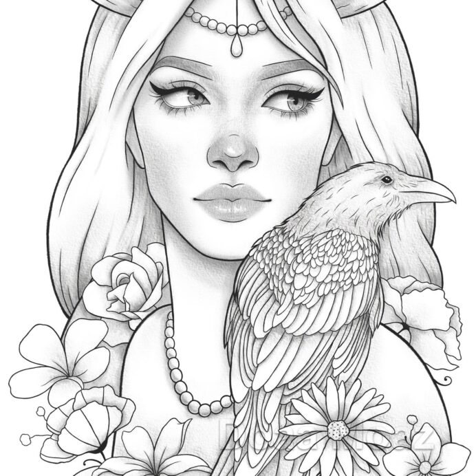 pin on fei raskraska - realistic girl coloring pages coloring home ...
