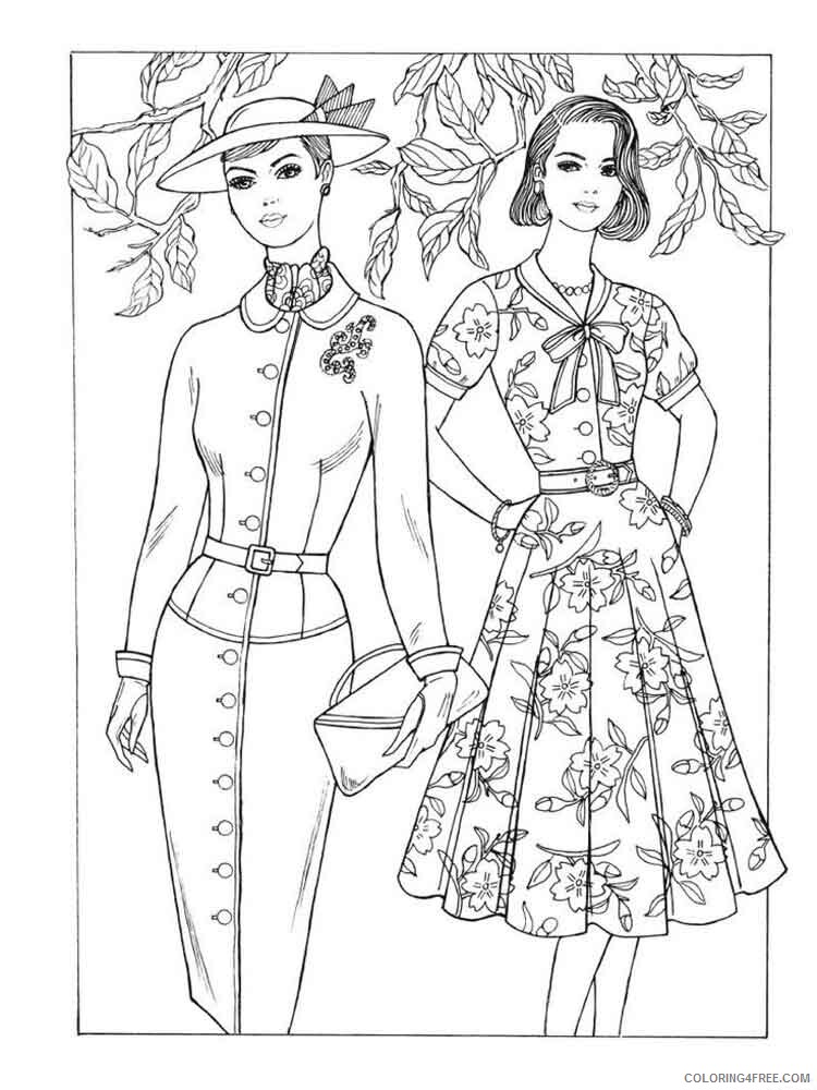 Historical Fashion Coloring Pages for Girls Printable 2021 0733  Coloring4free - Coloring4Free.com