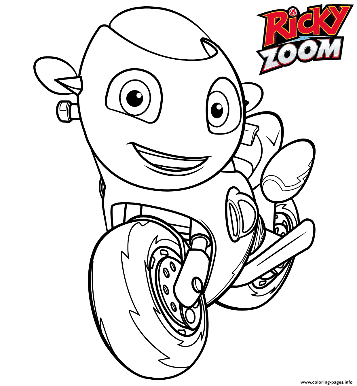 Ricky Is A Little Red Rescue Bike Who Loves To Go Fast Coloring Pages  Printable