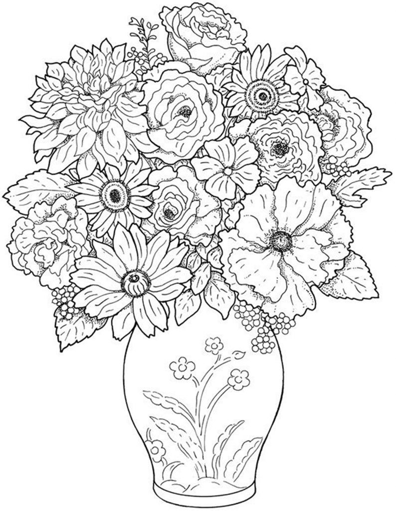 Free Printable Flower Coloring Pages For Kids - Best Coloring Pages For  Kids | Printable flower coloring pages, Detailed coloring pages, Butterfly coloring  page