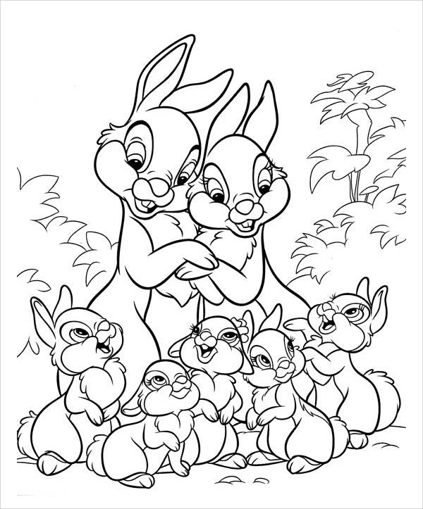 FREE 9+ Bunny Coloring Pages in AI
