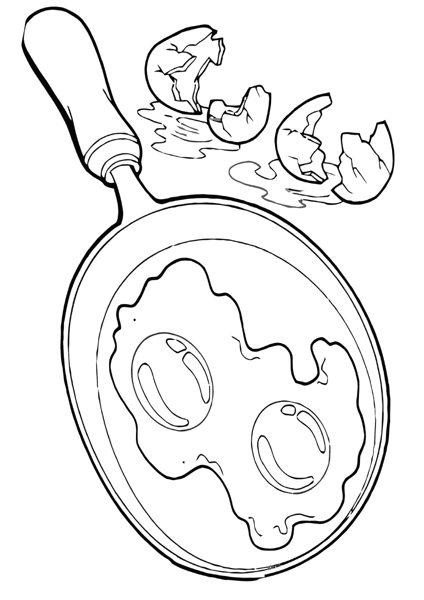 Scrambled eggs coloring pages | Coloring pages to download and print