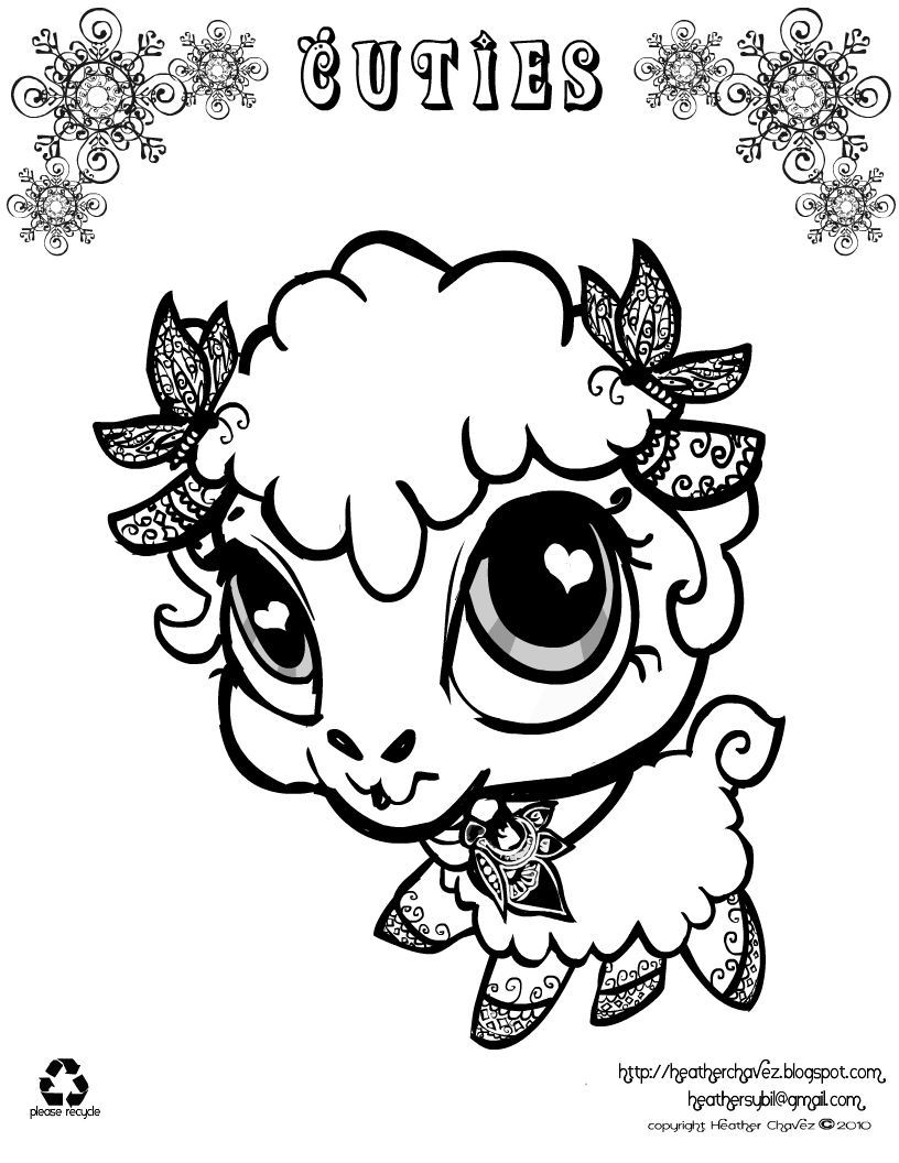 Heather Chavez: Lamb coloring page