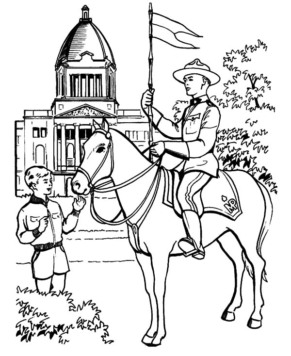 Horse Patrol On Canada Day 2015 Coloring Pages : Color Luna