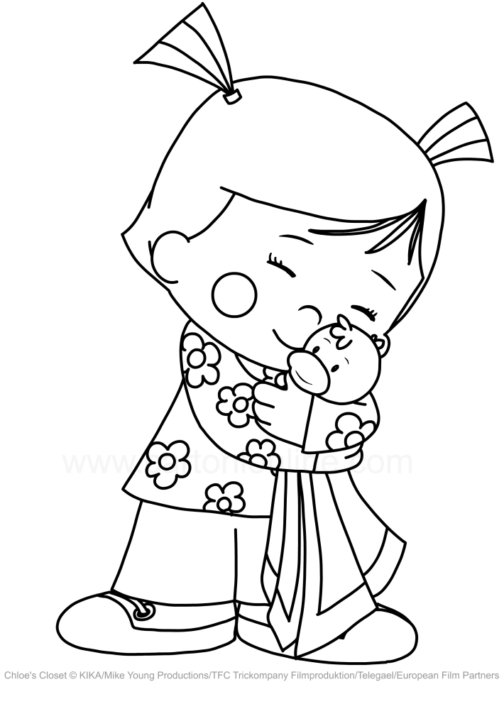 Drawing Chloè Corbin who hugging Lovely Carrot (Chloe's Closet ...
