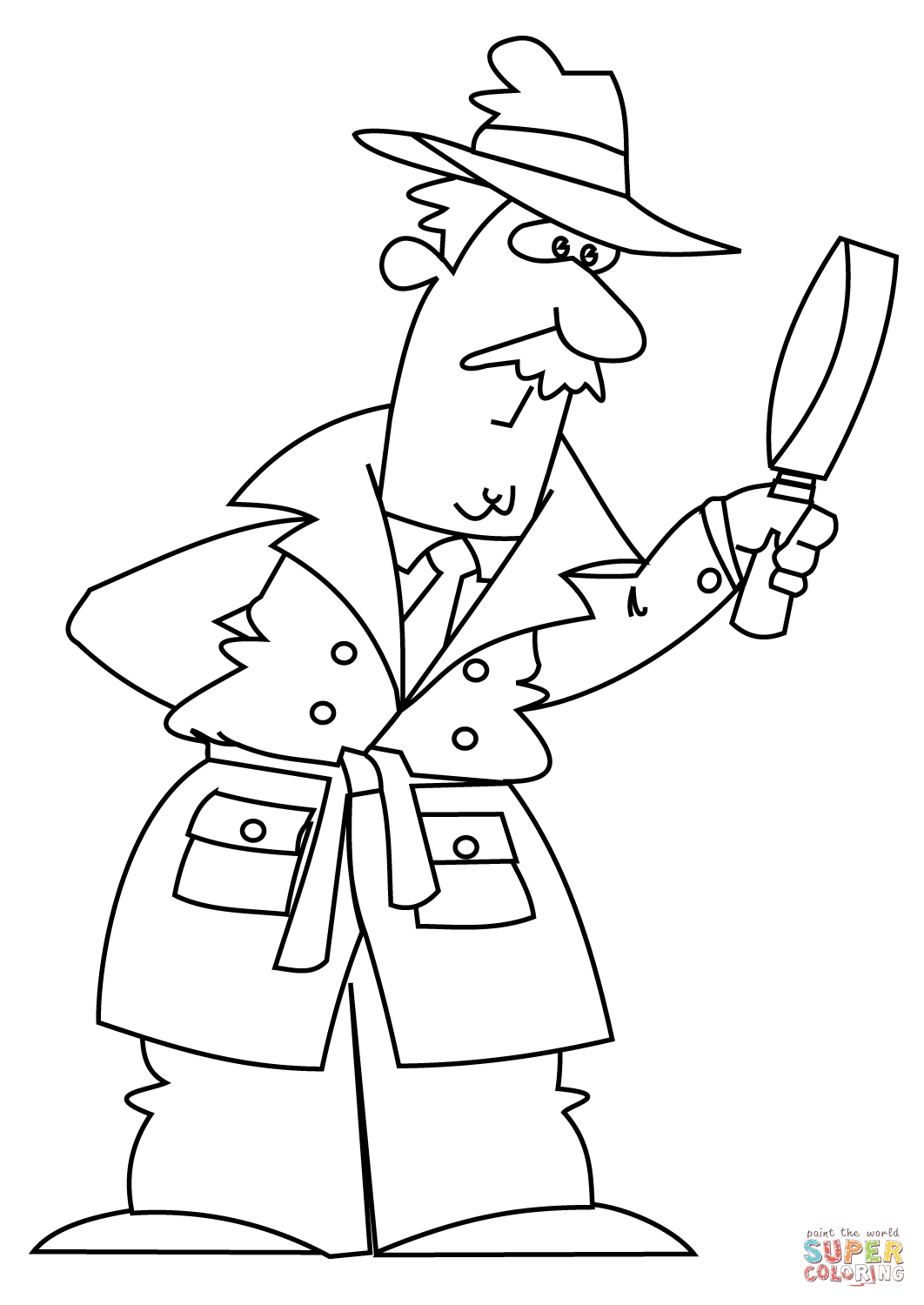 detective coloring pages free