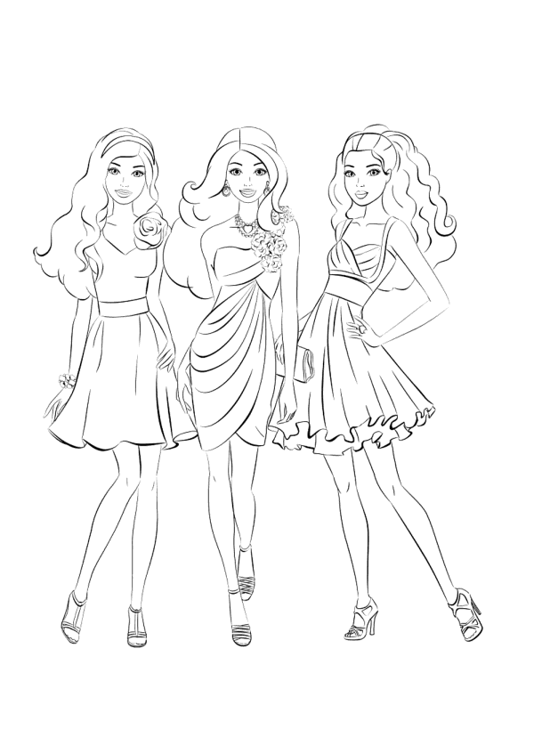 Girlfriend Barbie doll - Coloring pages for you