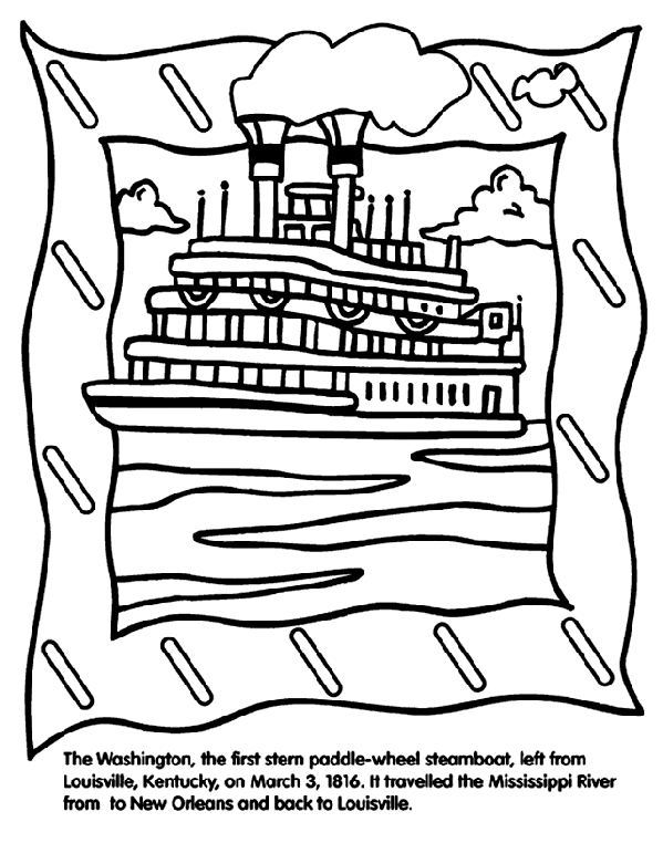 Steamboat Coloring Page | crayola.com