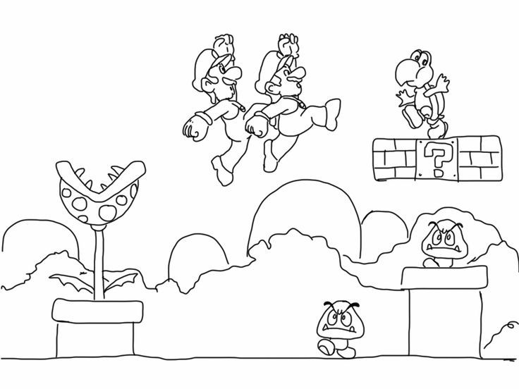 Gaming PinWire: Mario Coloring Pages | Video Game Coloring Pages ...