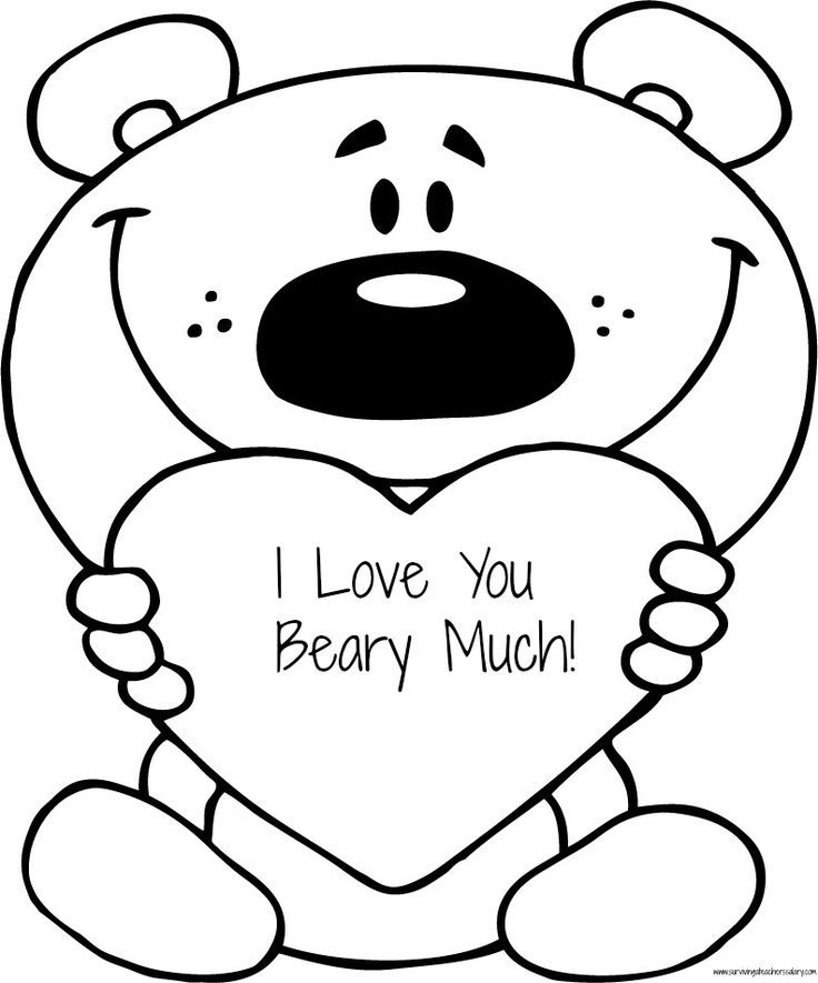 I Love you Beary Much Coloring Sheet JPG | coloring pages ...