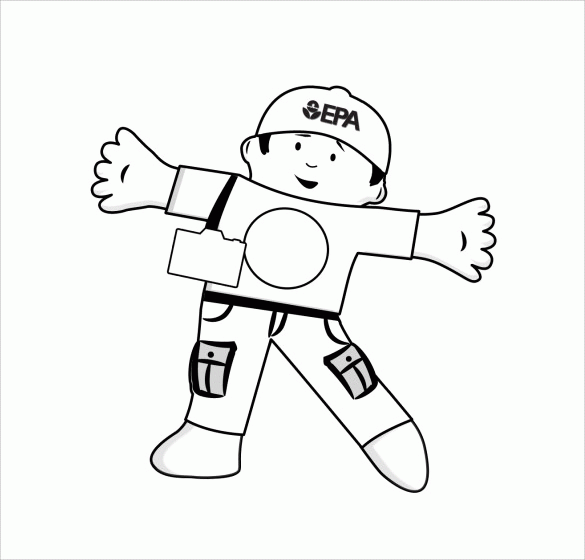 Flat Stanley Coloring Page