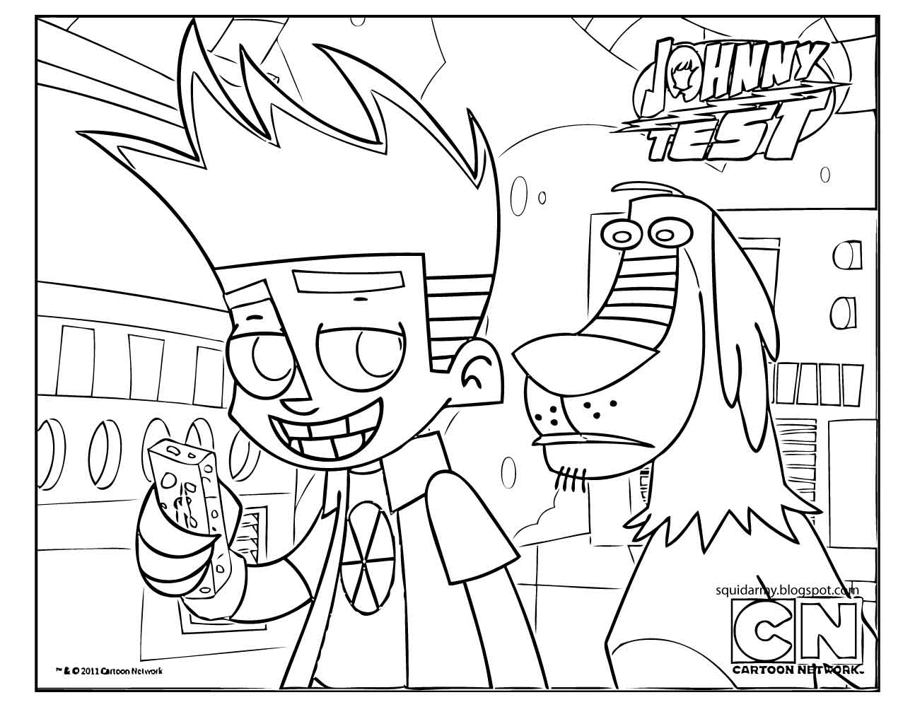 Johnny Test Coloring Page