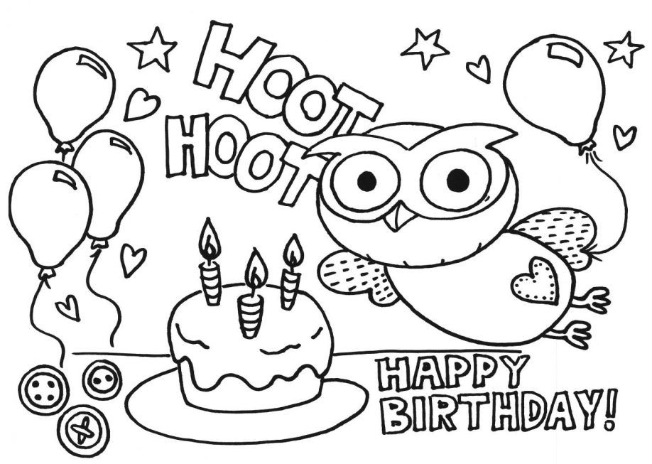 Happy Birthday Coloring Pages For Grandma Happy Birthday Coloring ...