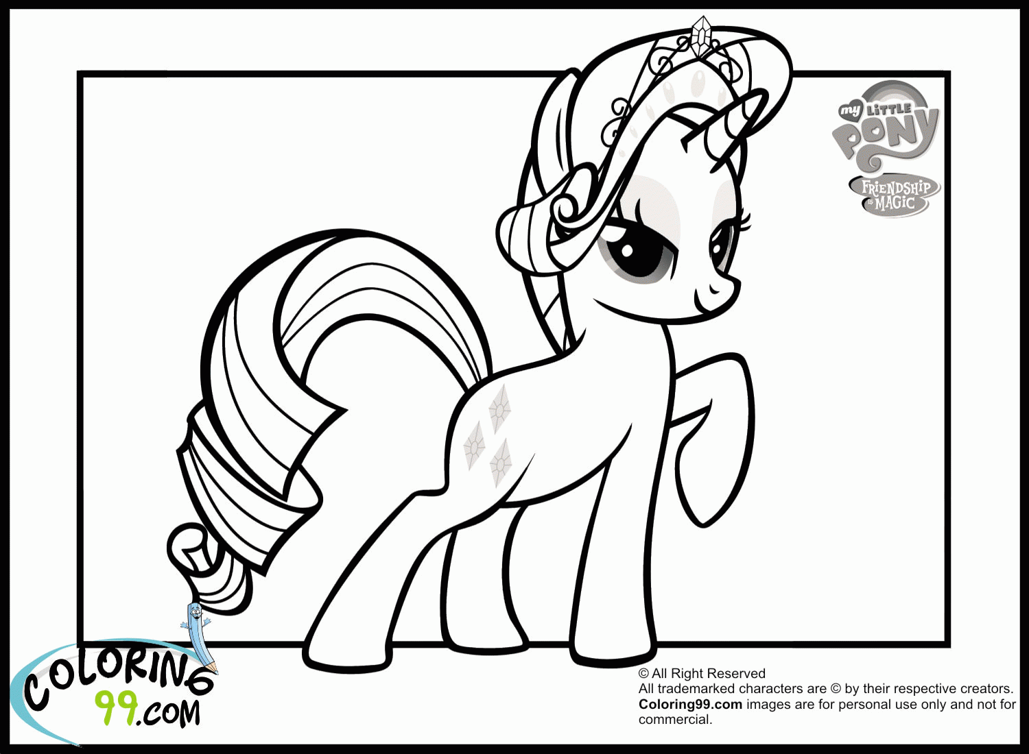 Rarity Coloring Page - Coloring Home