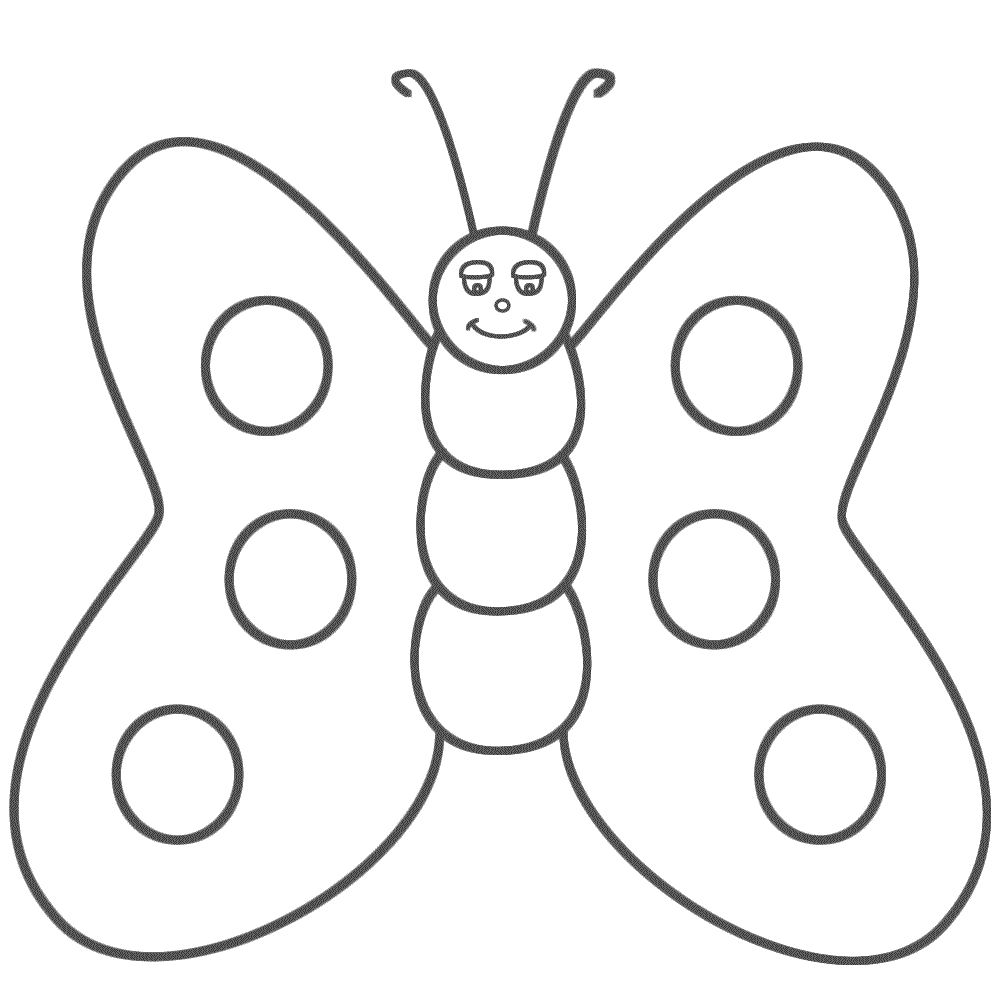 Butterfly Outline Coloring Page   Coloring Home