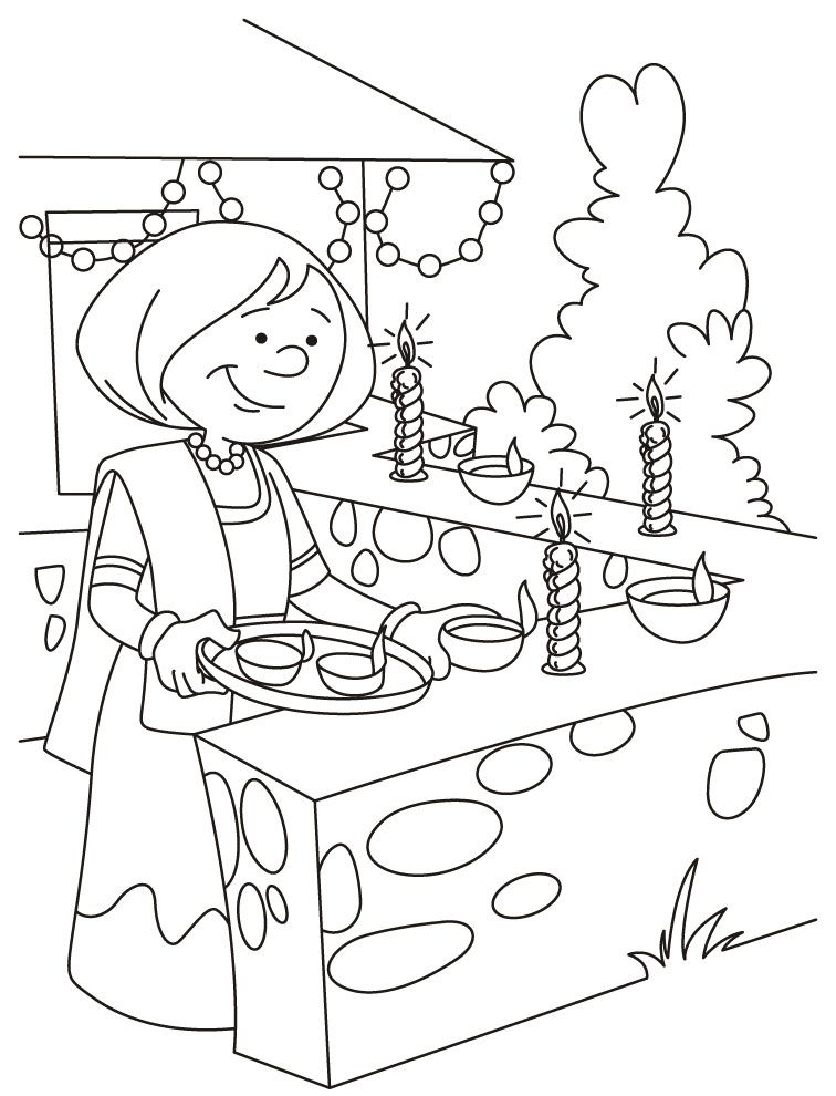 Diwali Coloring Pages (5) - Coloring Kids