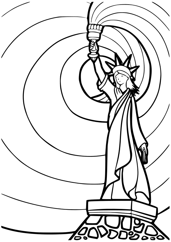 Freedom free coloring book page for kids!