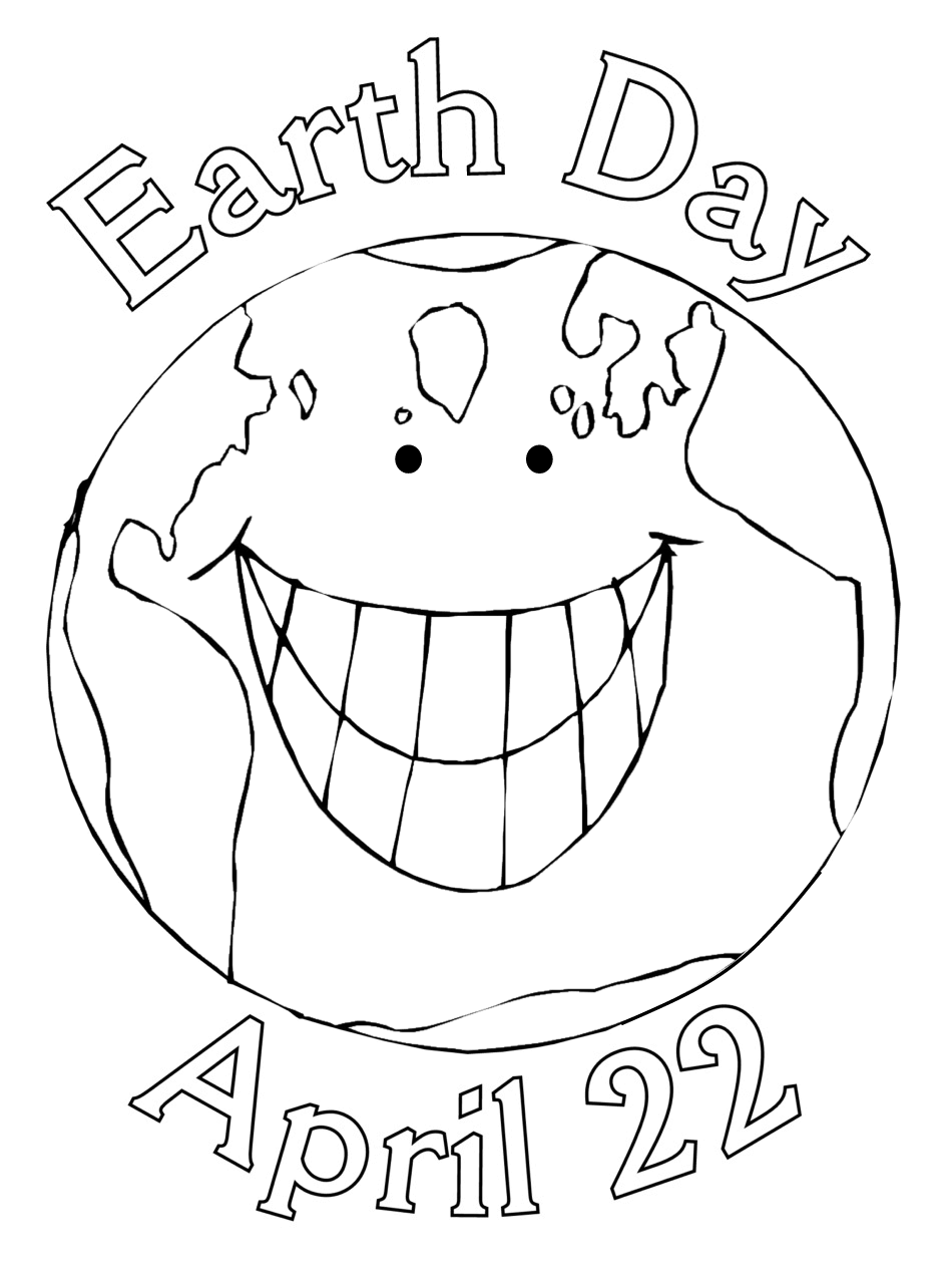 earth coloring pages easy