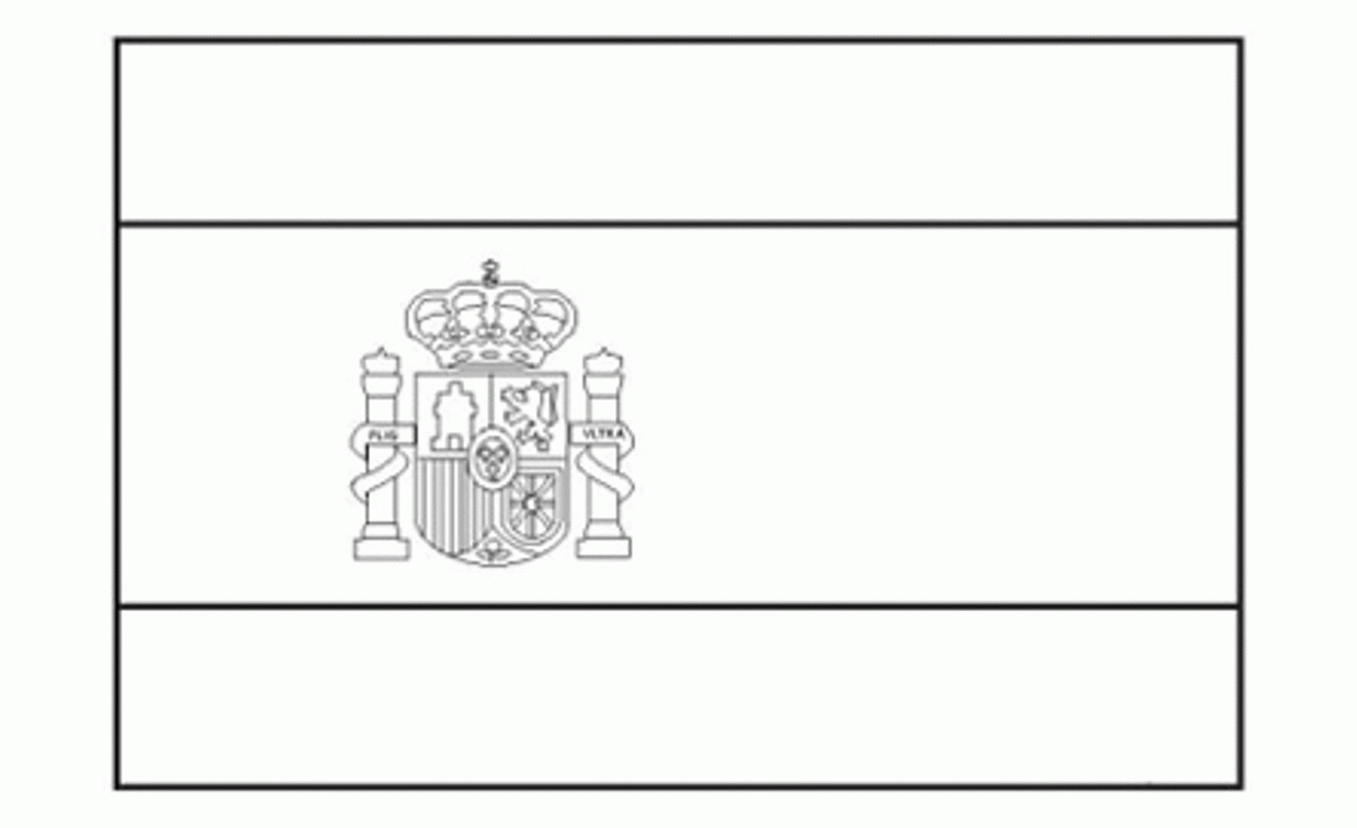 Spain Flag Coloring Page For Kids | Flags Coloring pages of ...