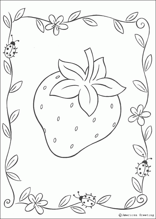 Astounding Strawberry Coloring Page In Addition To Strawberry ...