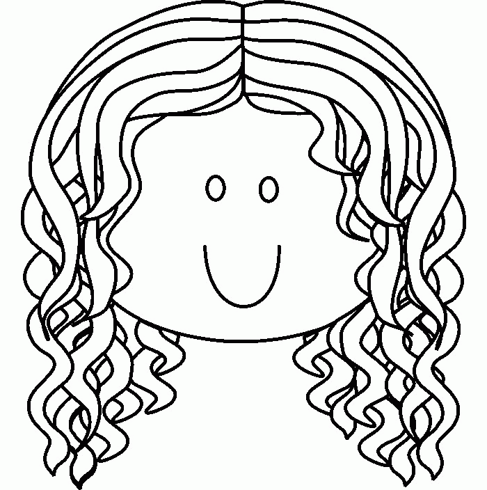 Girl Face Coloring Pages - Coloring Home
