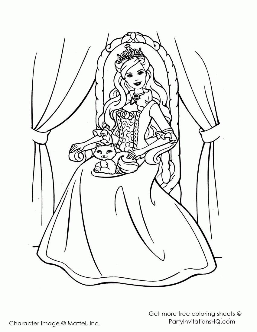 10 Pretty Barbie Coloring Pages In Different Styles