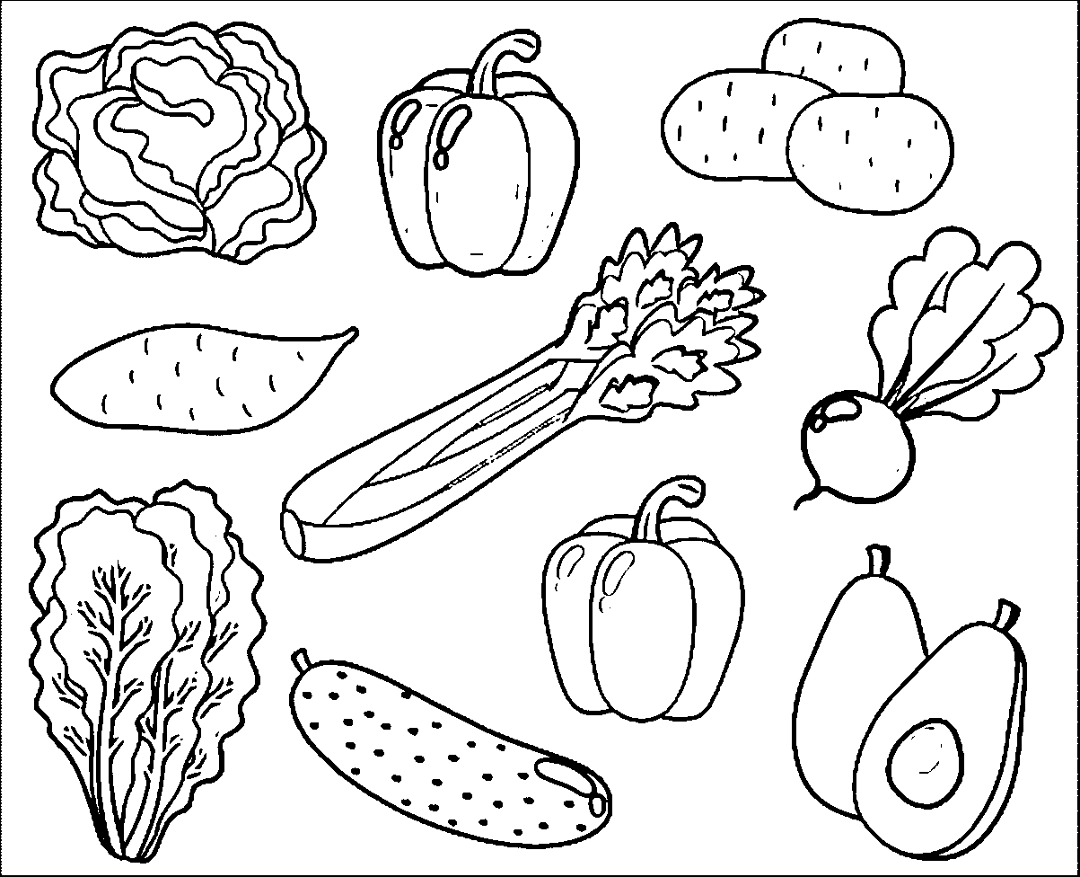 Drawing Pictures Of Fruits And Vegetables at