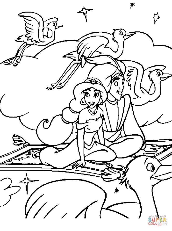 Aladdin coloring pages | Free Coloring Pages