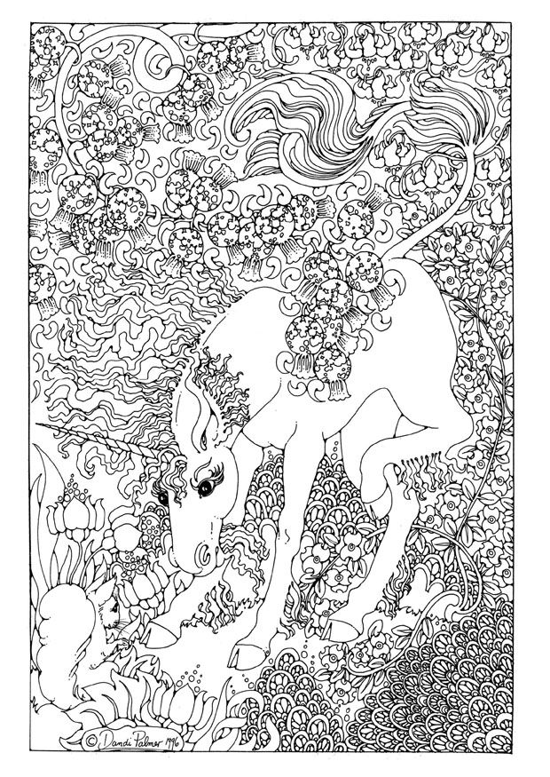 4 Best Images of Adult Coloring Pages Printable Animals Unicorn ...
