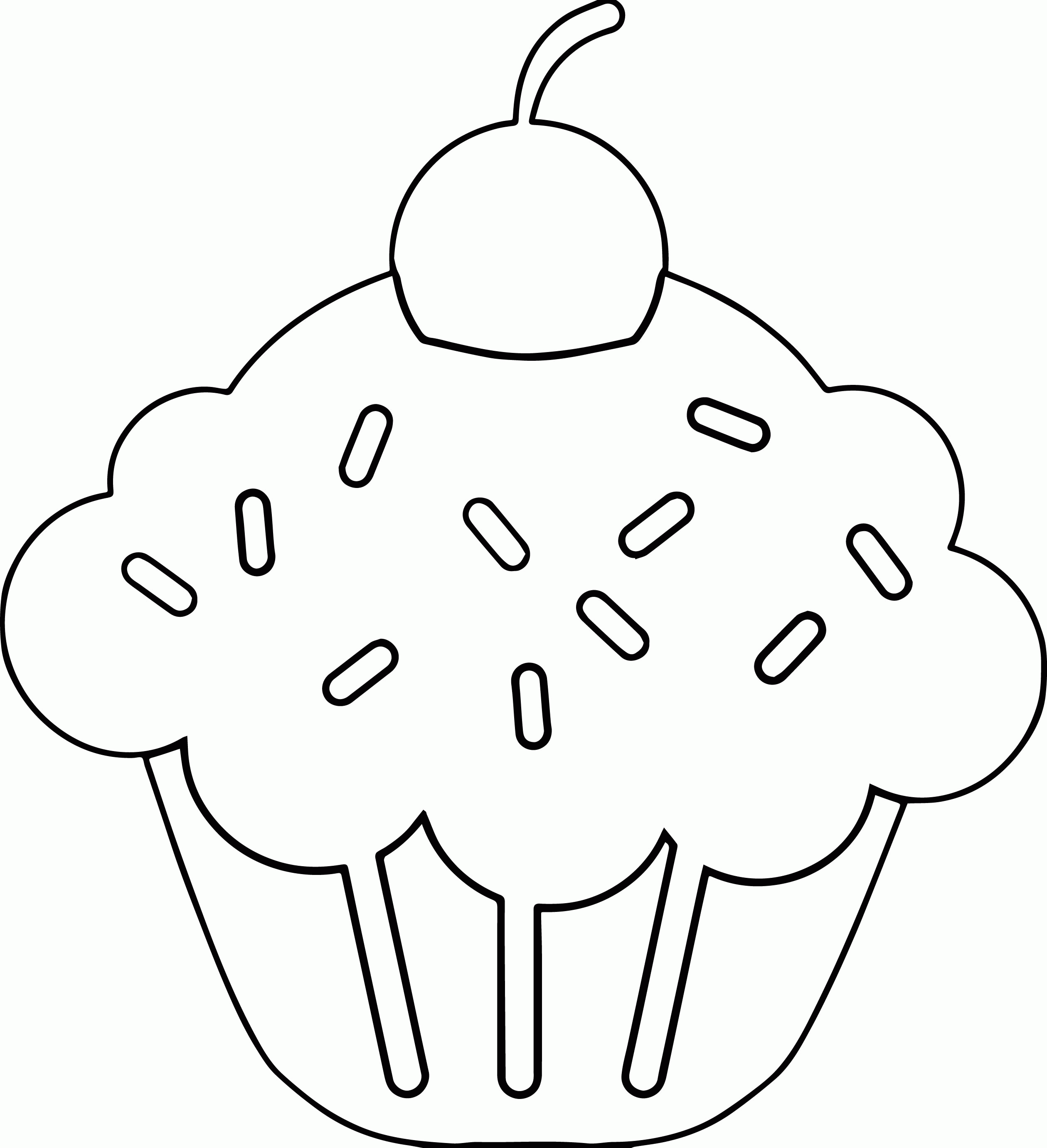Cupcake Cup Cake Coloring Page 78 | Wecoloringpage