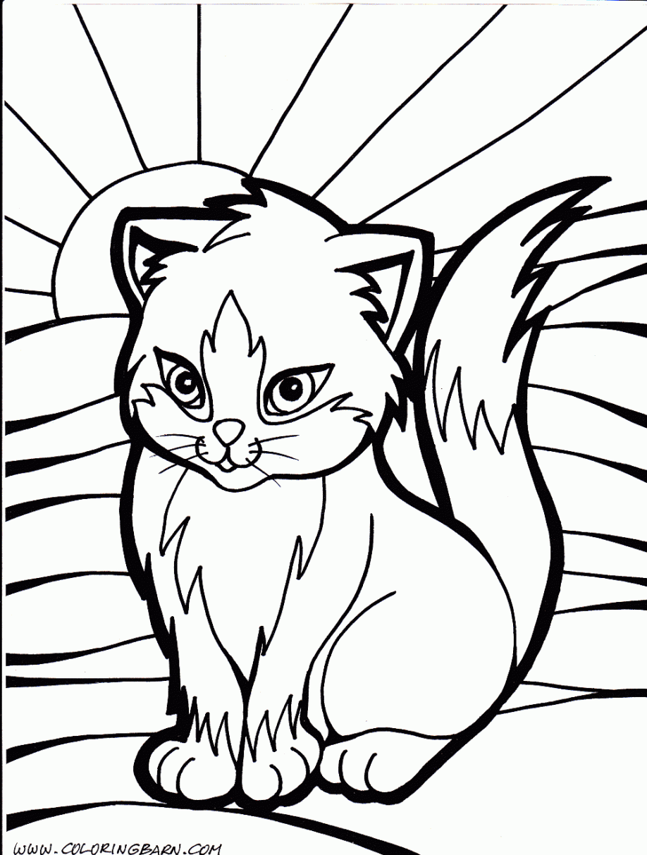 Free Kitty Cat Coloring Pages - Coloring Home