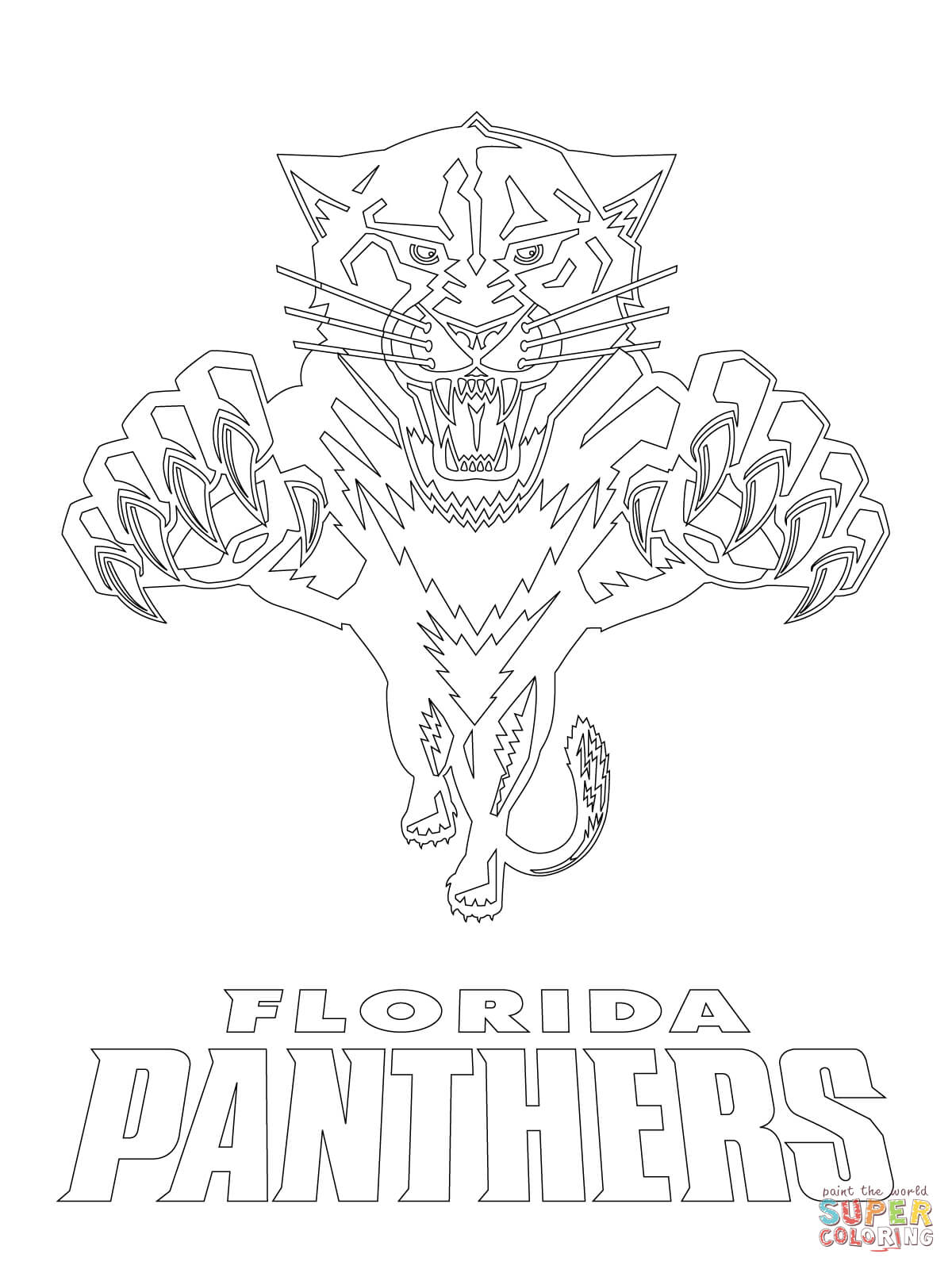 Florida Panthers Logo coloring page | Free Printable Coloring Pages