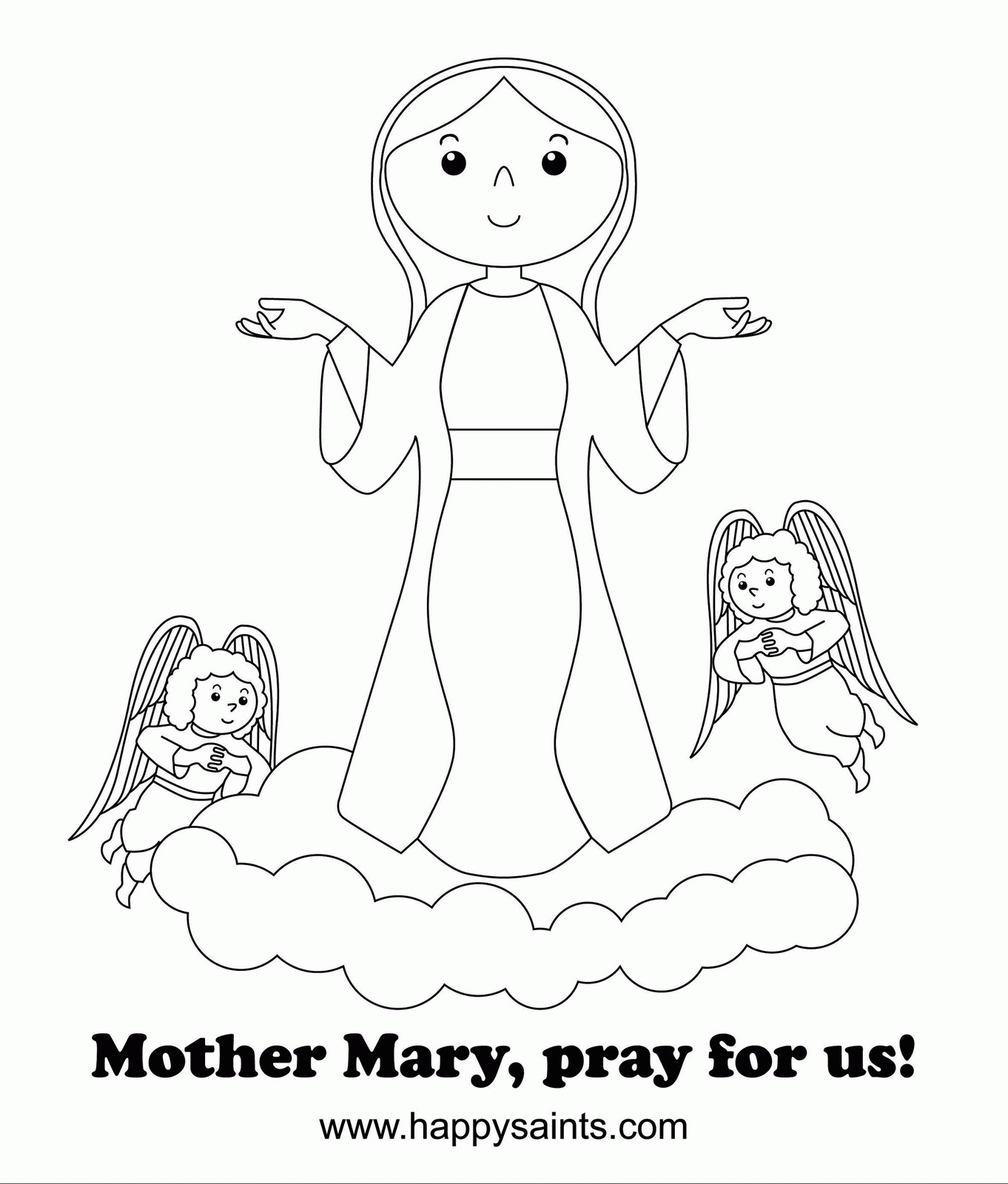 Hail Mary Coloring Page Printable - High Quality Coloring Pages