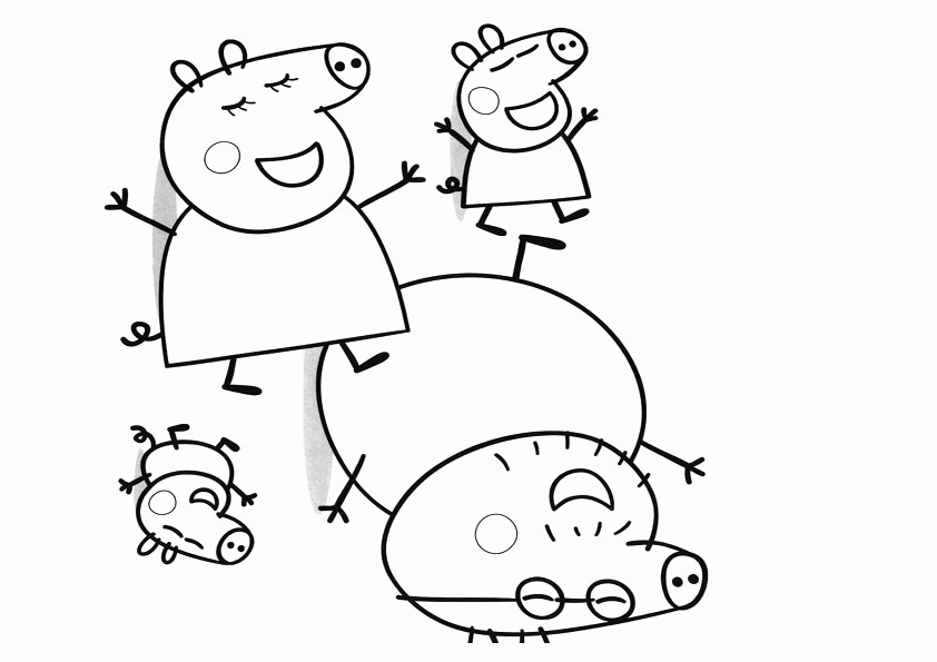 Kids Peppa Pig Coloring In Pages | Cartoon Coloring pages of ...