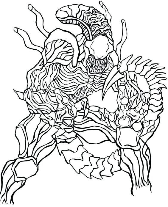 Xenomorph Coloring Pages