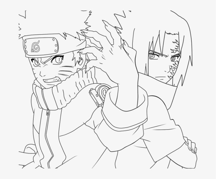 Naruto Sasuke Coloring Pages - Naruto And Sasuke Drawing ...